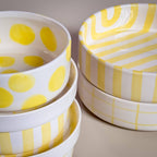 Schaaltje | Spiaggia Yellow - geel strepen