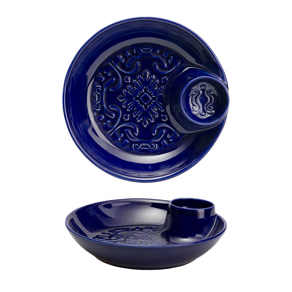 Snackbordje Azulejo Ø22,5cm - blauw