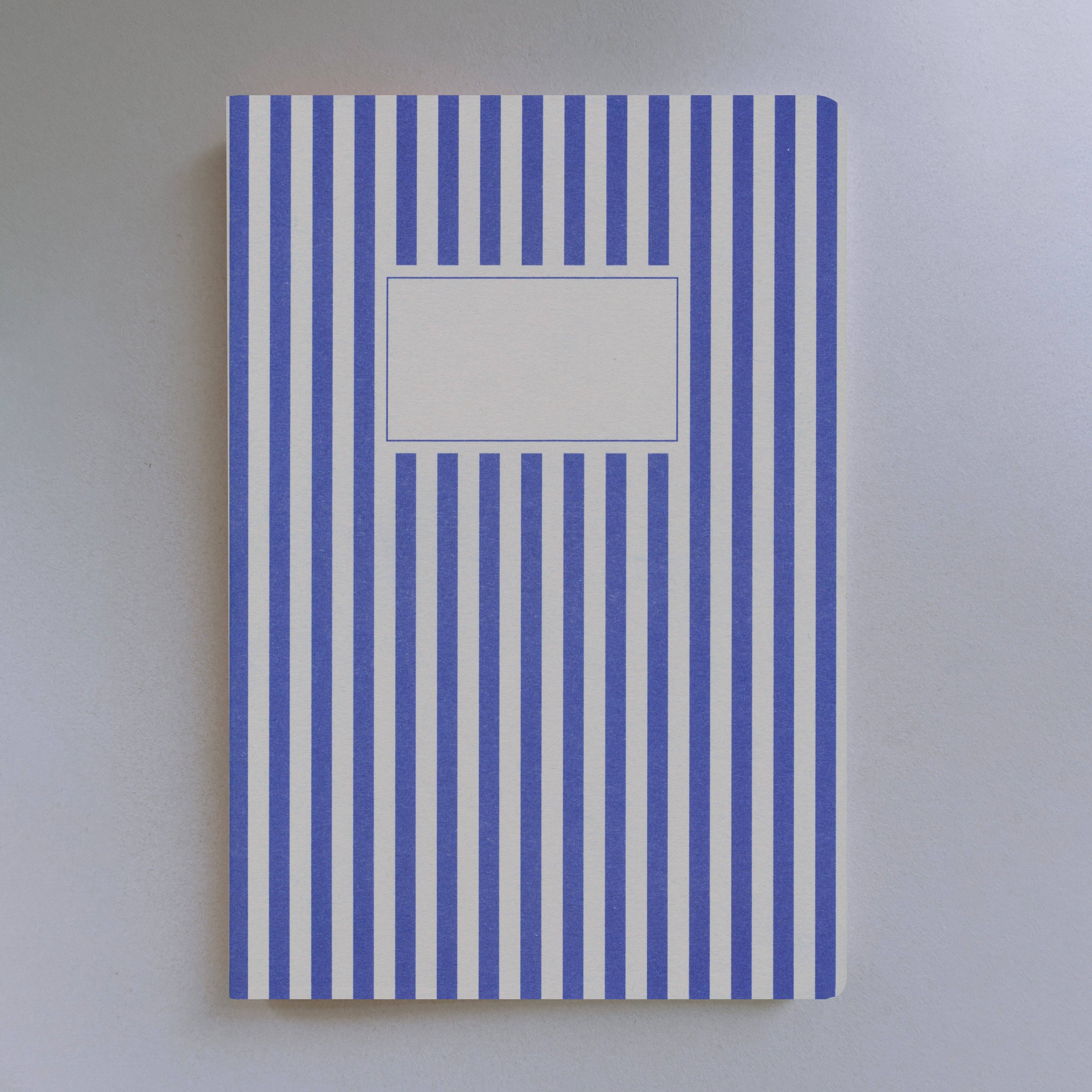 Notitieboekje | Marineblauw Streep - gelinieerd