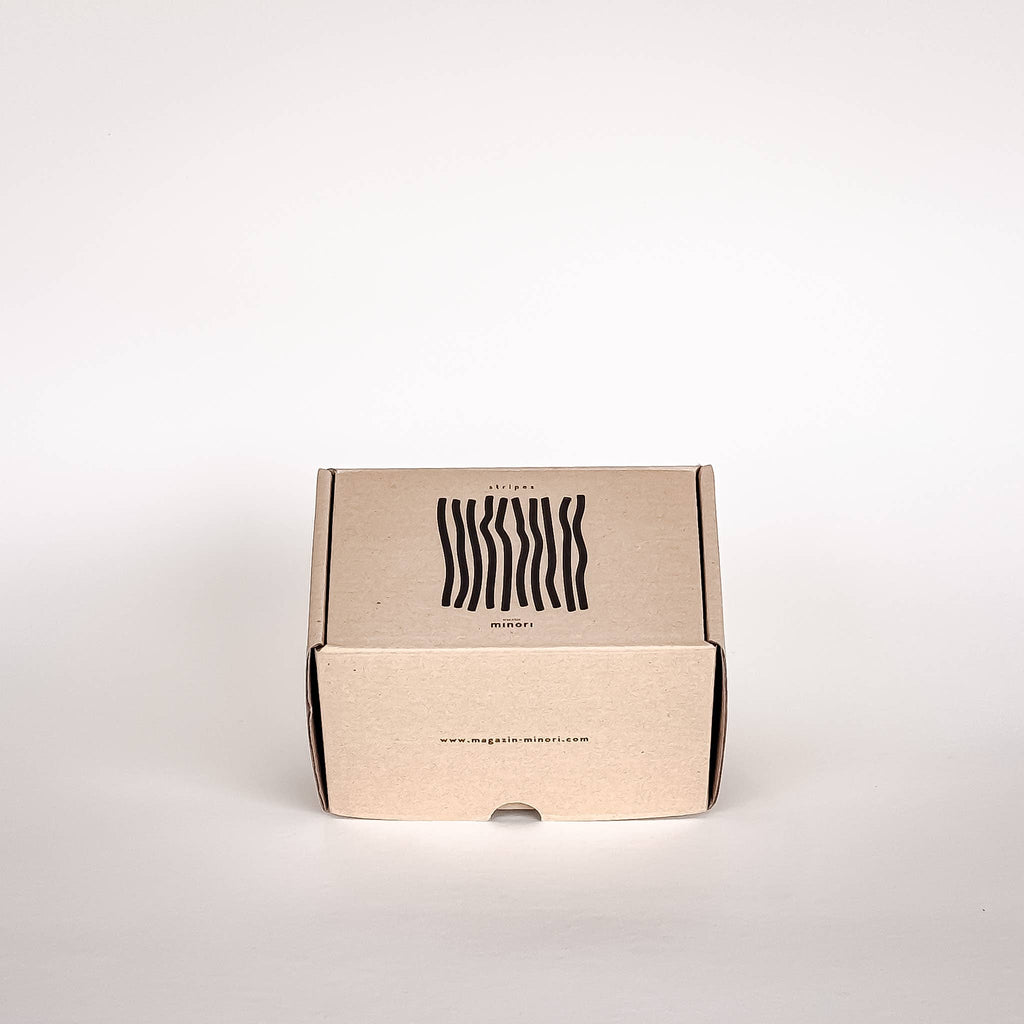 Mok | Vulcano Black - zwart strepen - 300ml