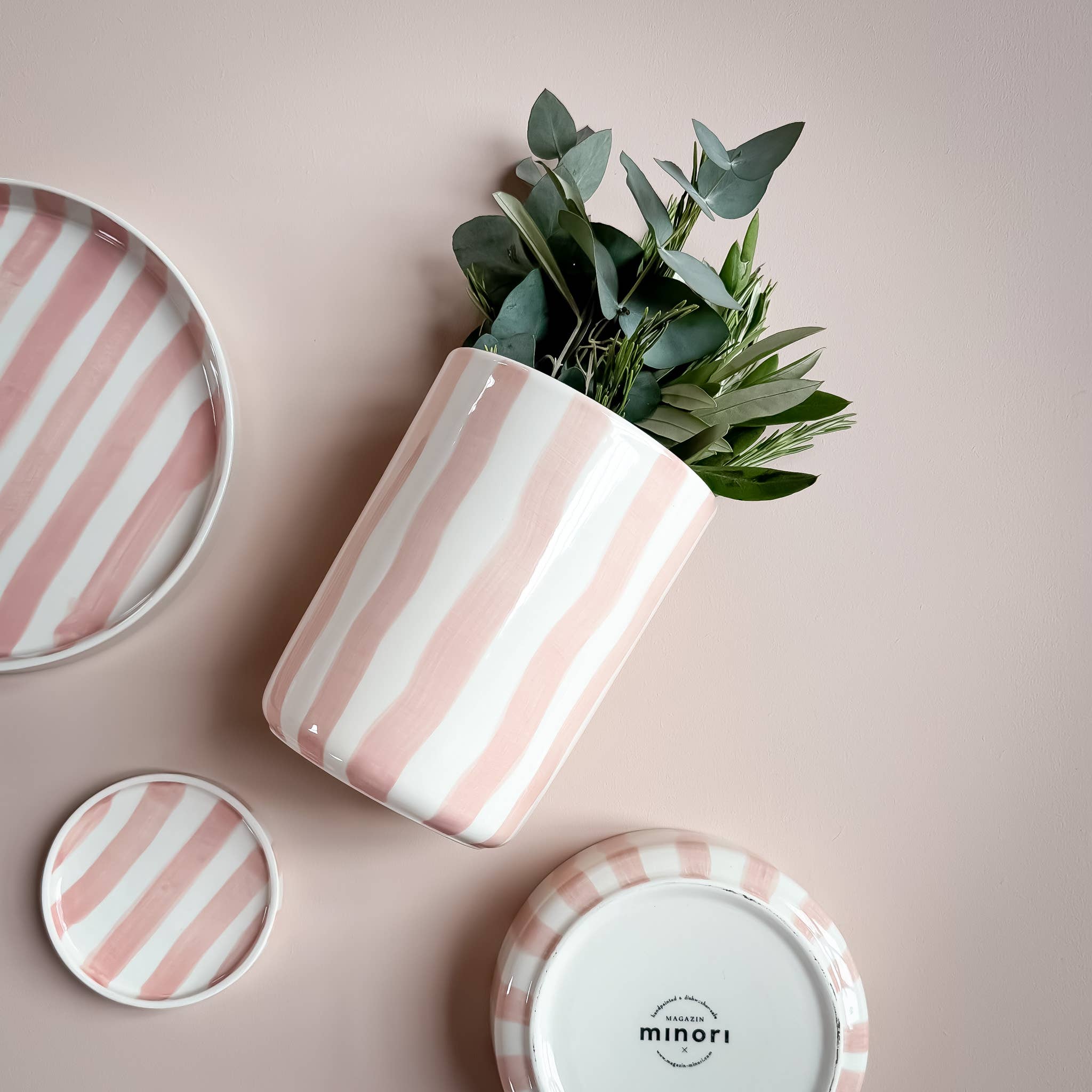 Vaas | Incanto Rose - roze strepen