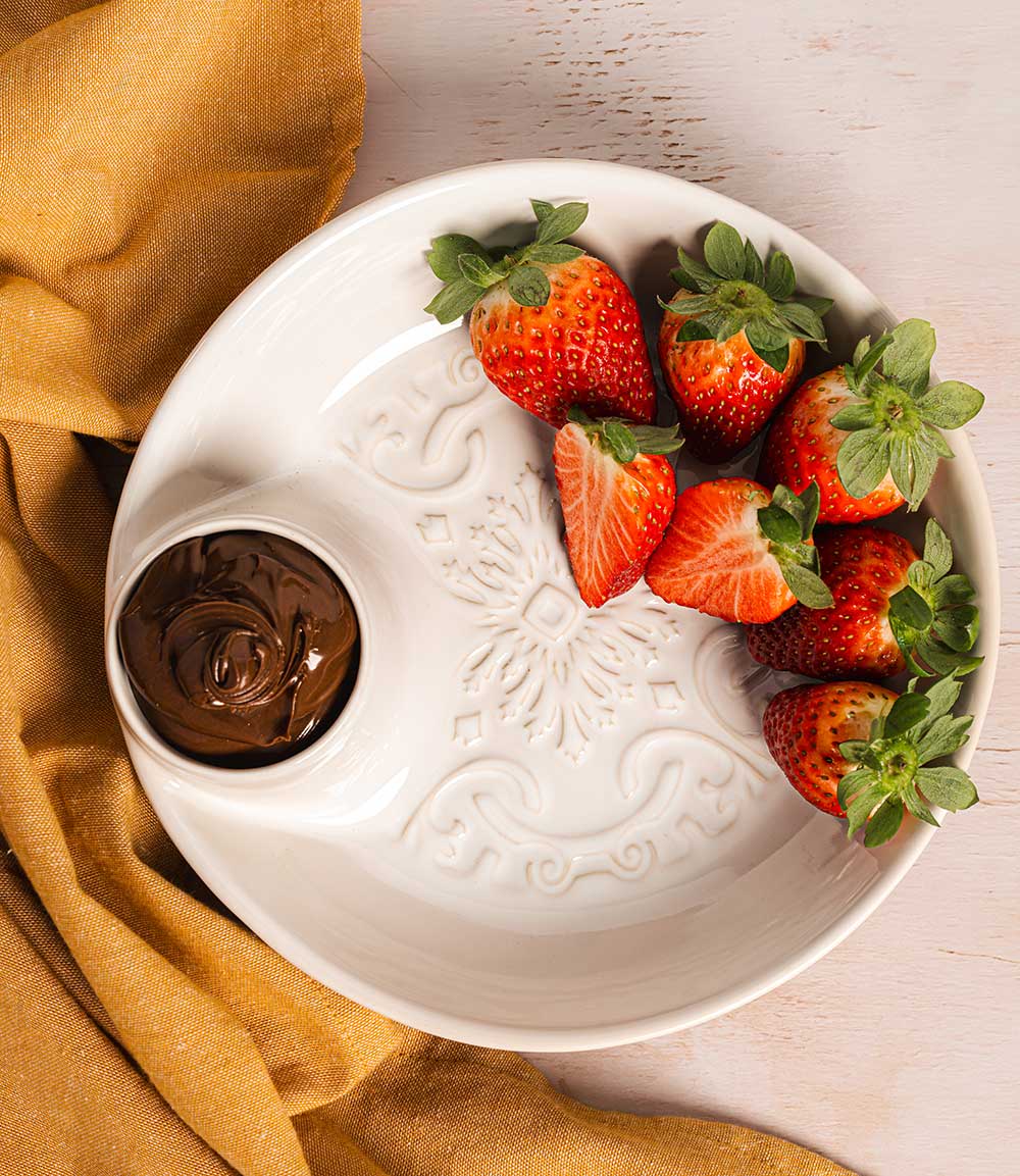 Snackbordje Azulejo Ø22cm - wit