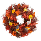 Krans Siënna - droogbloemen - Oranje/Rood - L