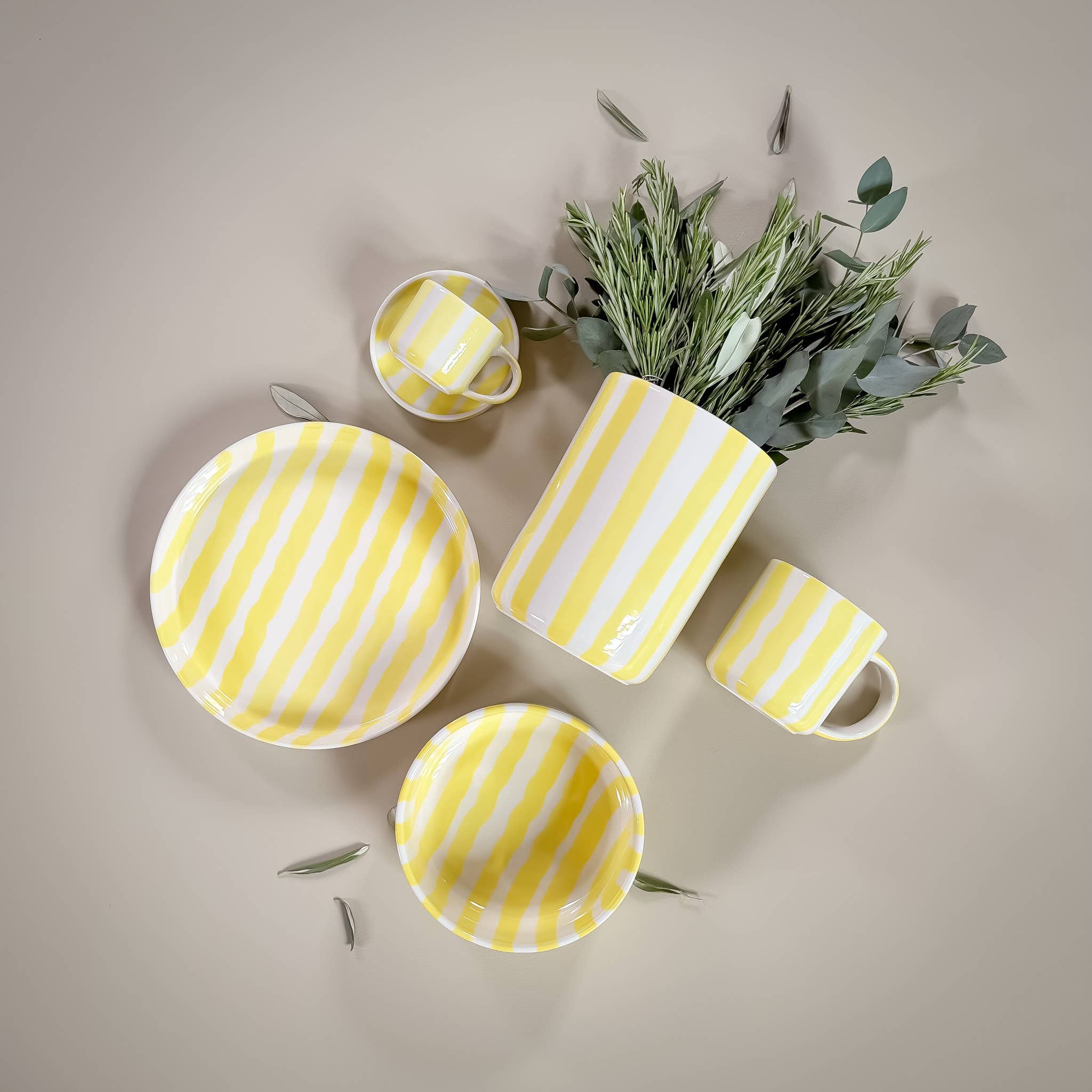 Vaas | Spiaggia Yellow - geel strepen