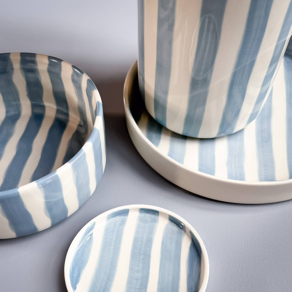 Vaas | Morning Azzurro - lichtblauw strepen