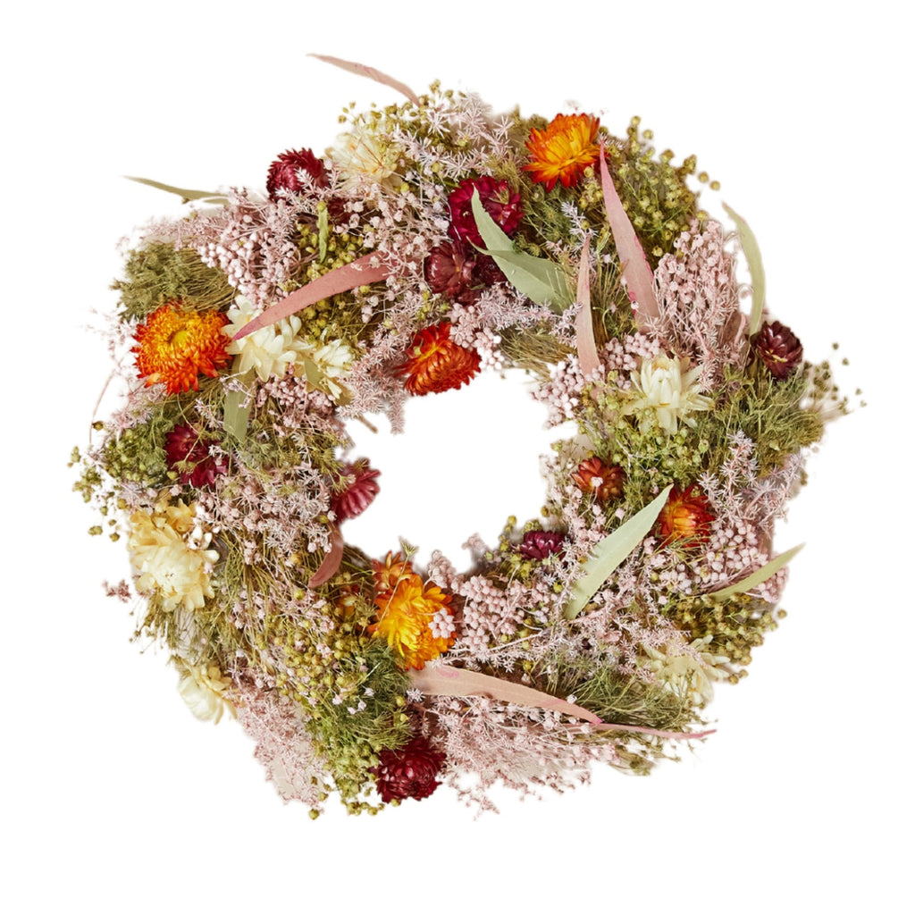 Krans Elise - droogbloemen - Multicolor - L
