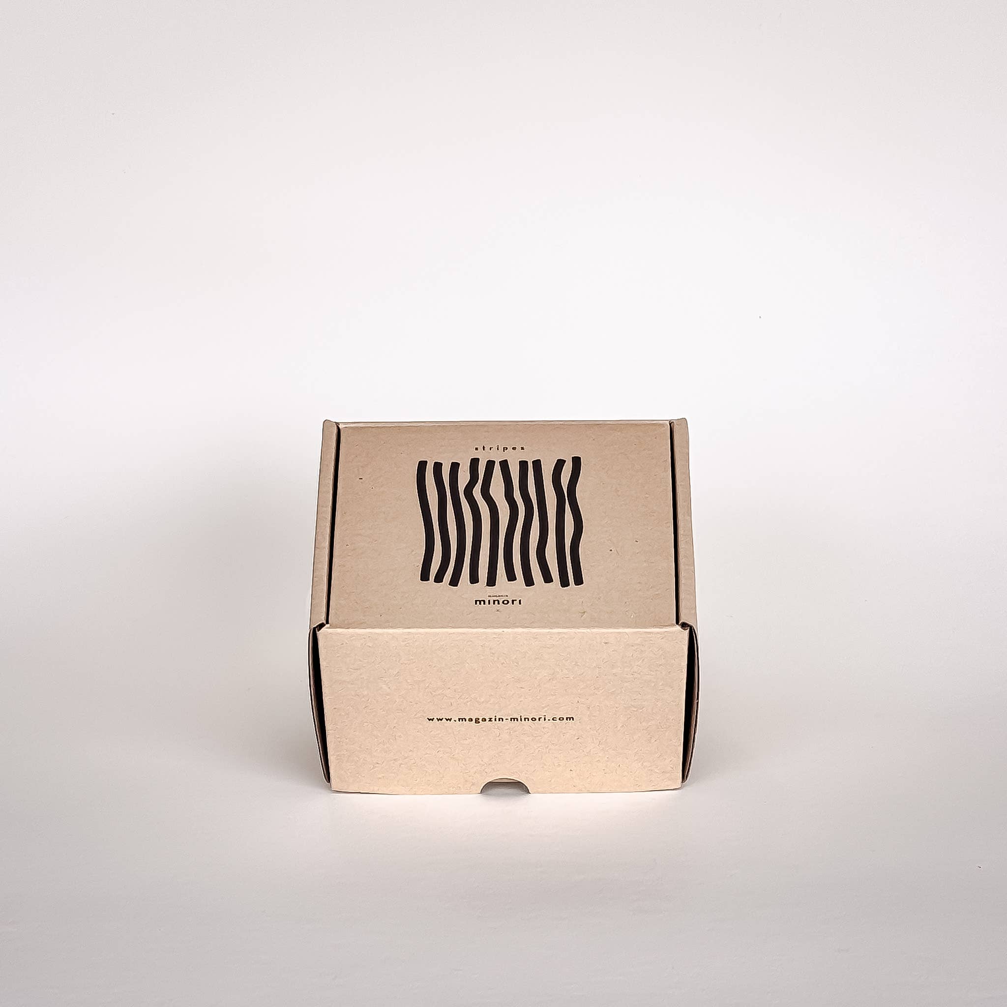 Espresso kop en schotel | Spiaggia Yellow - geel strepen (2-delige set)