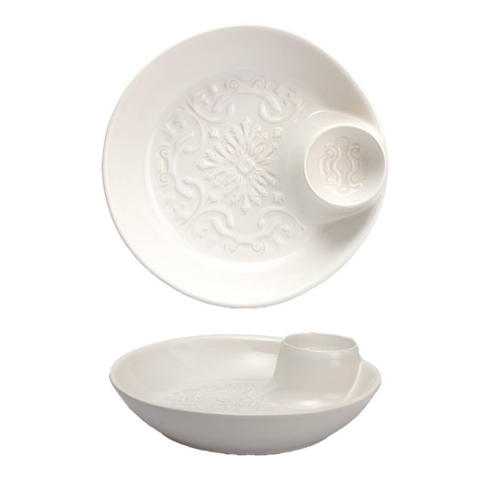 Snackbordje Azulejo Ø22cm - wit