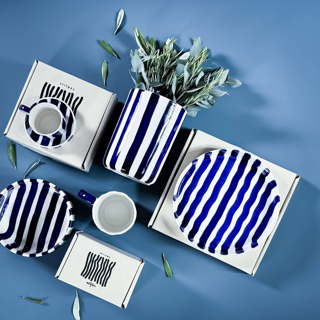 Vaas | Mare Blue - blauw strepen