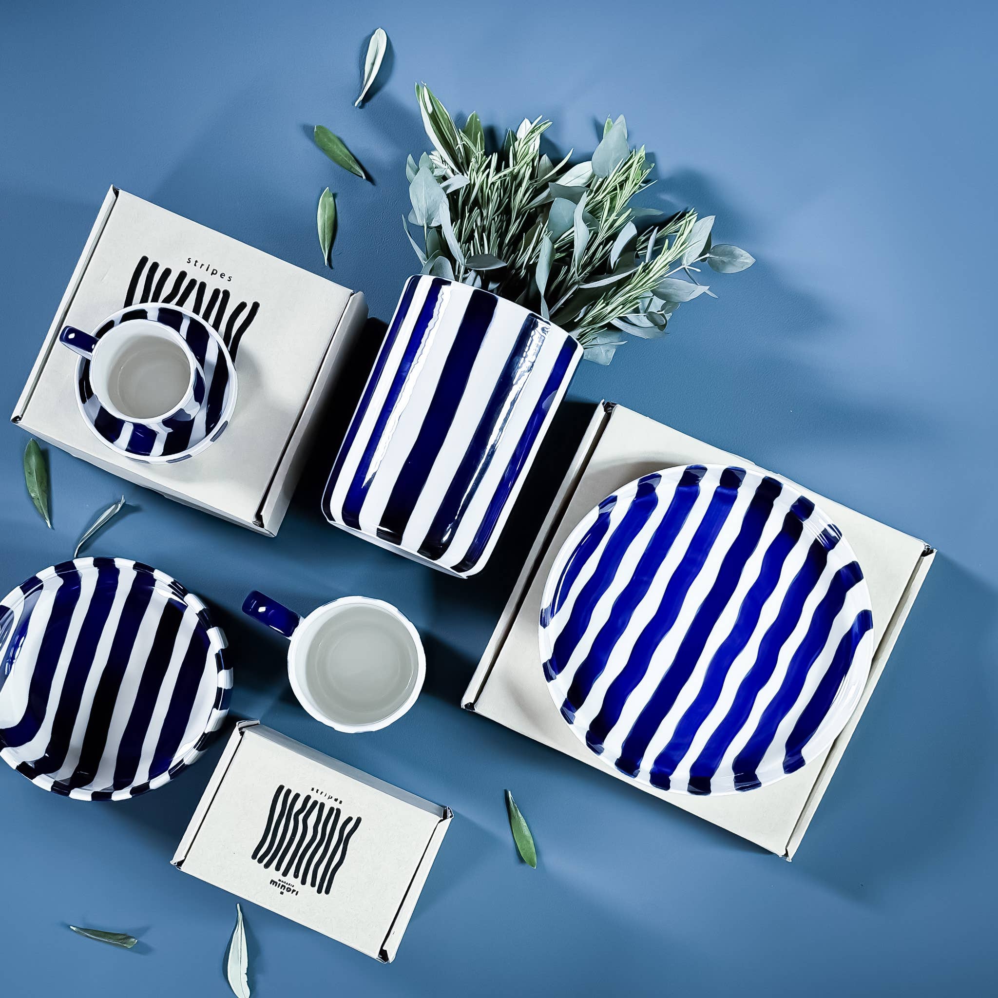 Vaas | Mare Blue - blauw strepen