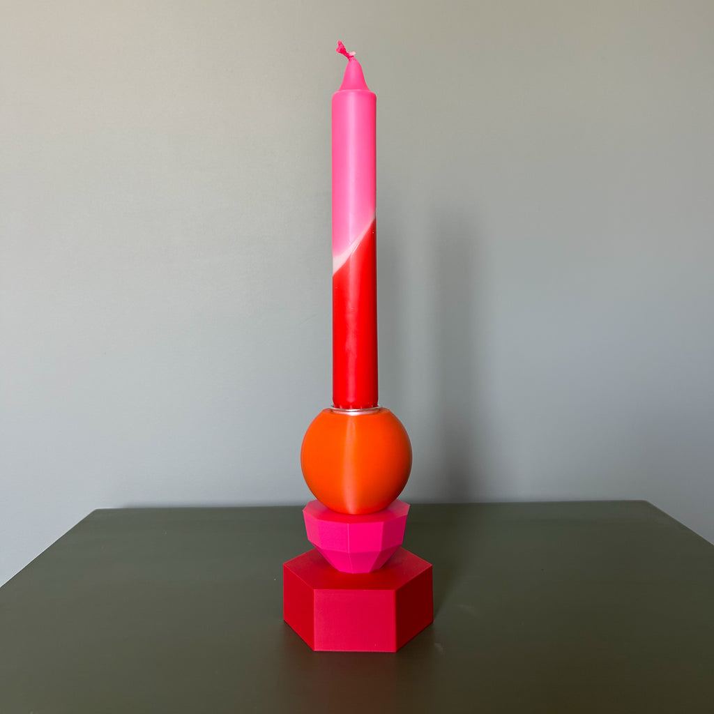 Kleurrijke design kandelaar met verwisselbare delen | "MARKO"