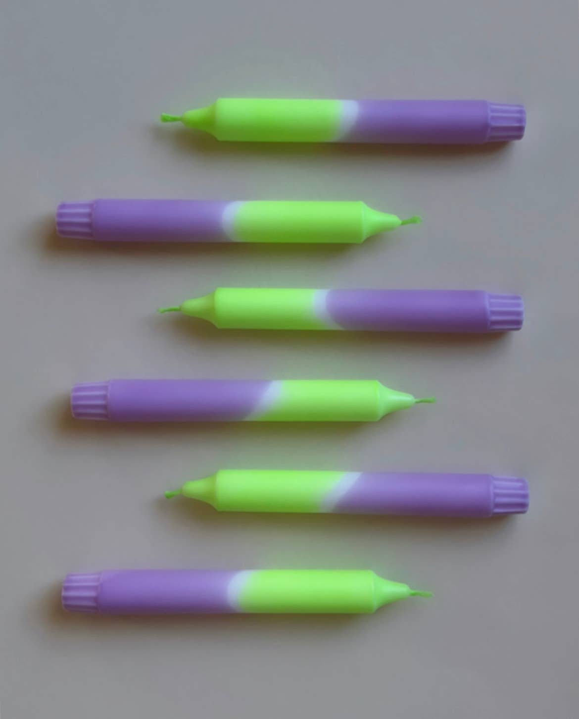 Handgemaakte Dip Dye Kaars | Flashy Neon - set 3 stuks